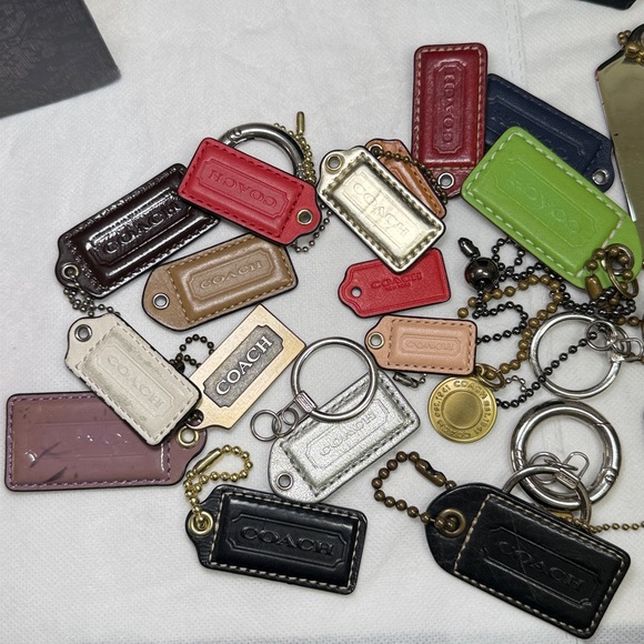 Coach Hangtags Metal or Leather or Mirror or Rings or Clear Heart Bid for Yours - Picture 3 of 16